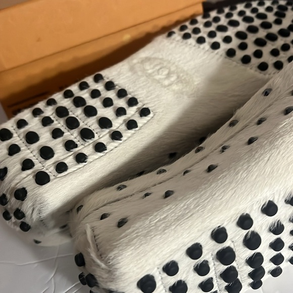 Tod”S Canel fur Loafers with Swarovski Stones size 39 1/2 like new - Picture 11 of 15